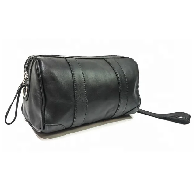 leather shower bag
