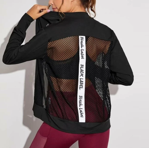 fishnet zip up hoodie