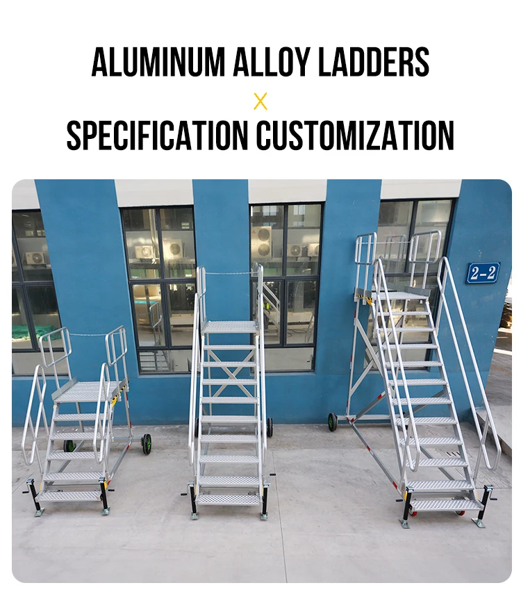 Professional Customized Adjustable Aluminum Work Platform Ladder ...