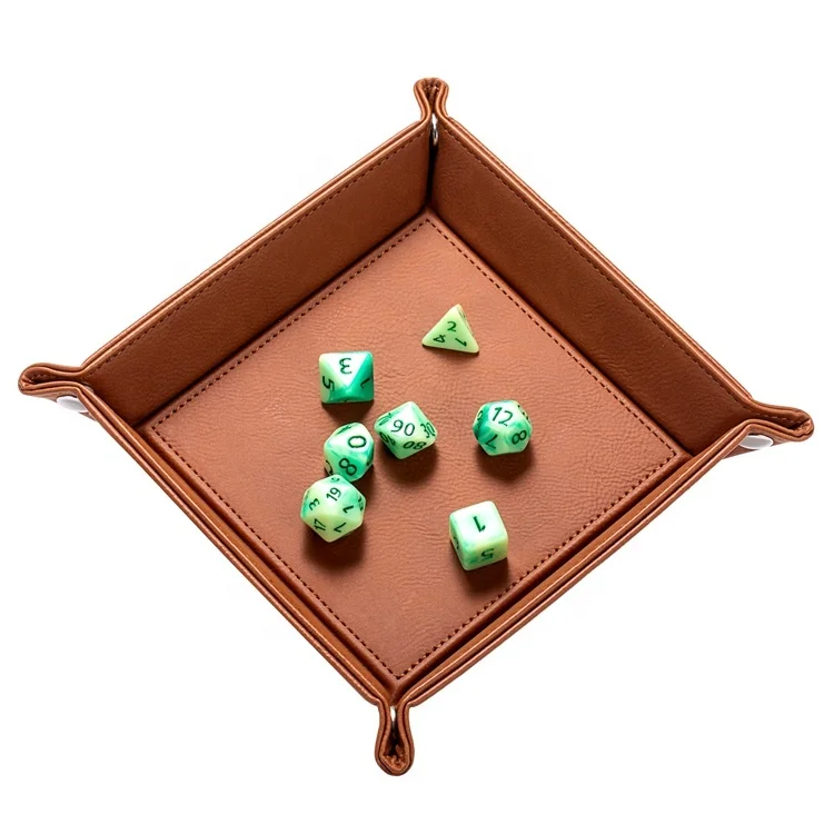 Small MOQ Custom Laser Engraved Logo Folding Snap Luxury Leather Storage Tray for Gifts