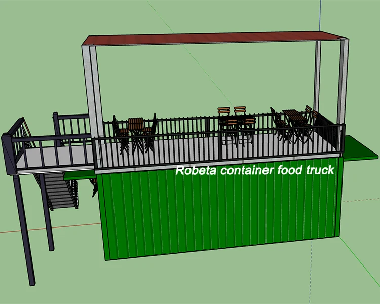 20ft 40ft Folding Container Coffee Shop Restaurant Shipping Container