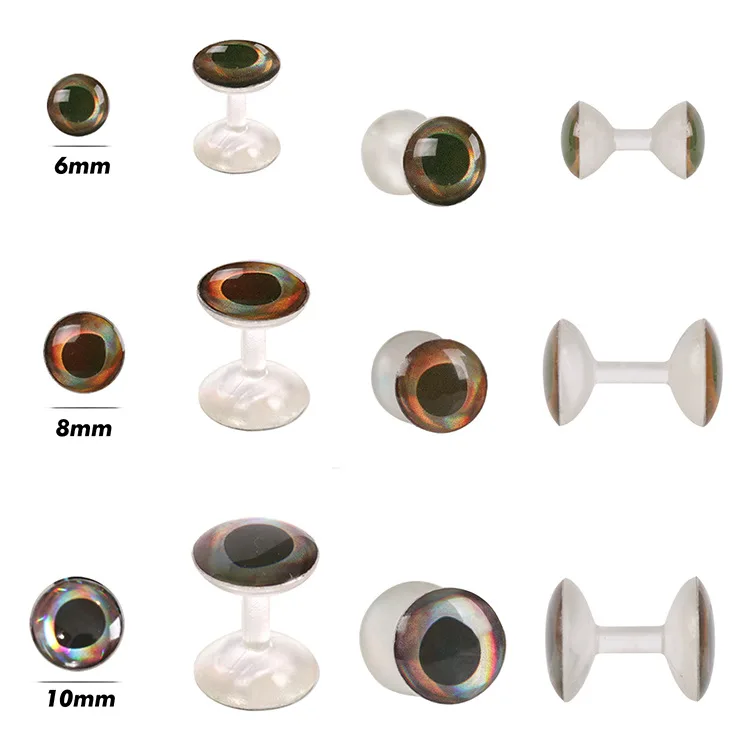 Plastic 3d Fly Tying Dumbbell Eye Realistic Holographic Diy Fly Fishing