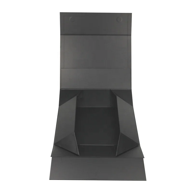 Customize Logo Printed Black Paper Flat Pack Rigid Cardboard