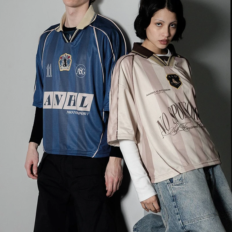 Custom Embroidery Polo Shirt with Breathable Mesh in XXS-5XL Custom Size for Casual Wear