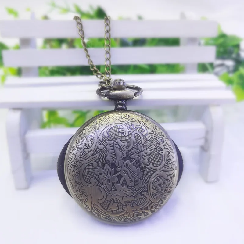 Винтажные бронзовые круглые кварцевые карманные