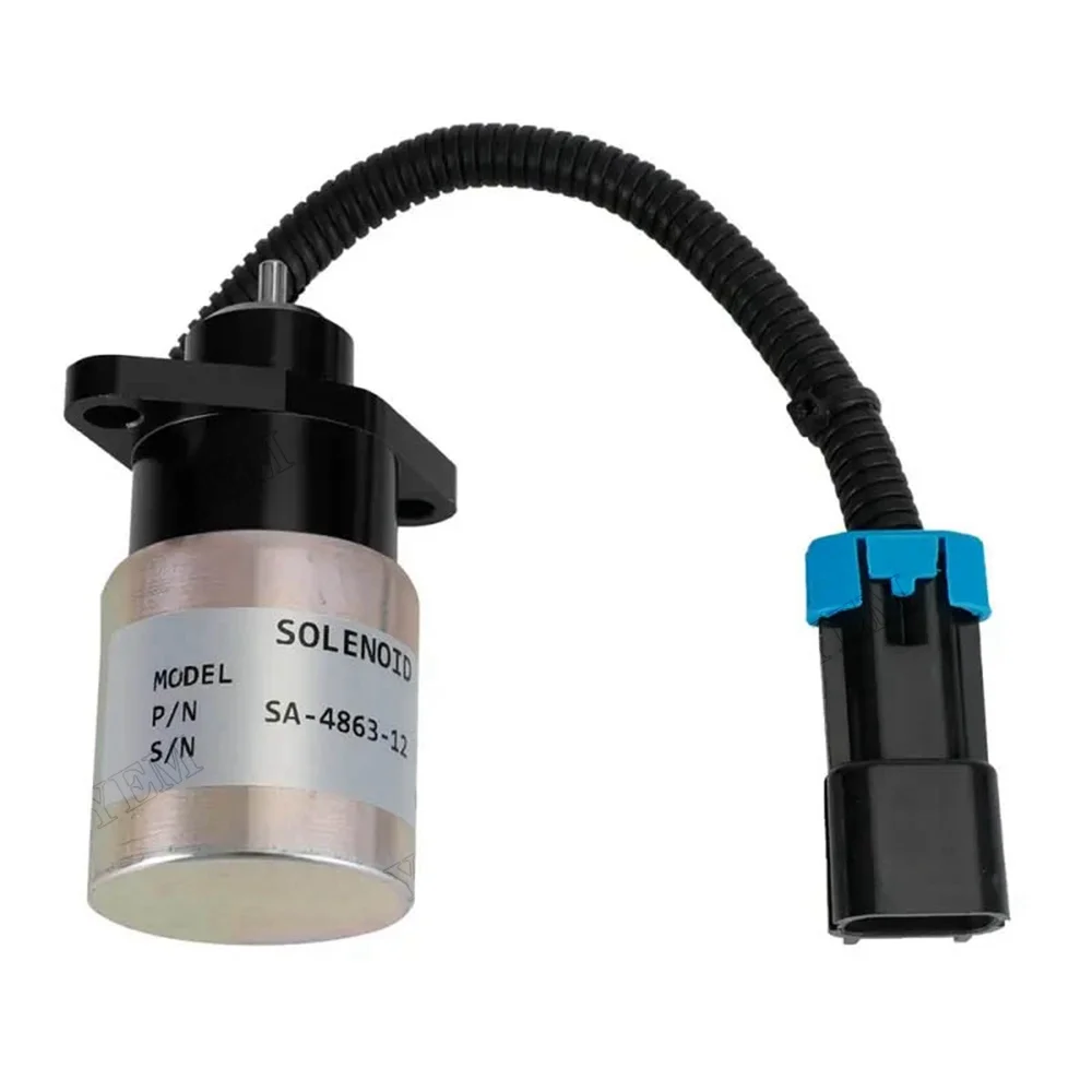 12V Stop Solenoid 0175-12A5C9S SA-4863-12 for Kubota Woodward Engine 3