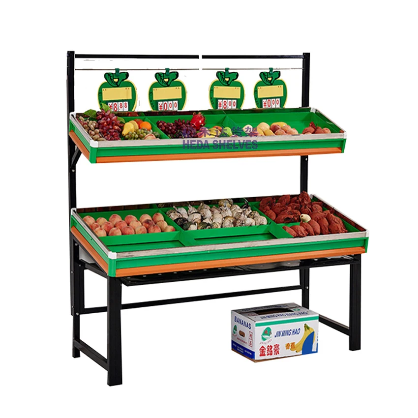 両面果物と野菜のディスプレイラック フルーツショップディスプレイバスケット Buy 野菜棚 果物と野菜は スーパーマーケットの野菜 およびフルーツの表示棚立つ Product On Alibaba Com