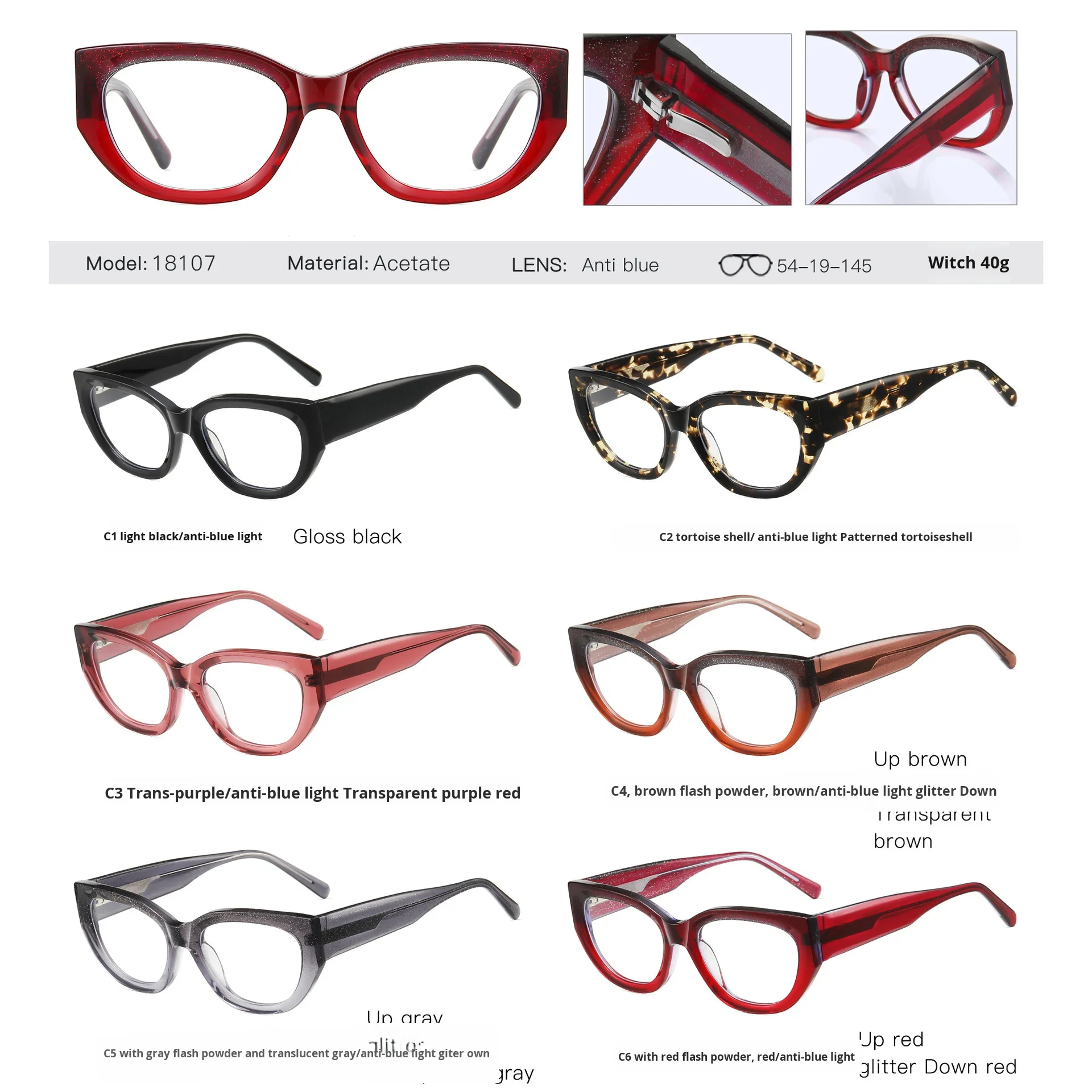 New Hot-Selling OEM/ODM Women's Acetate Optical Eyeglass Frames 2026 Popular Blue Light Blocking Glasses Luxury Eyewear_voghion.com