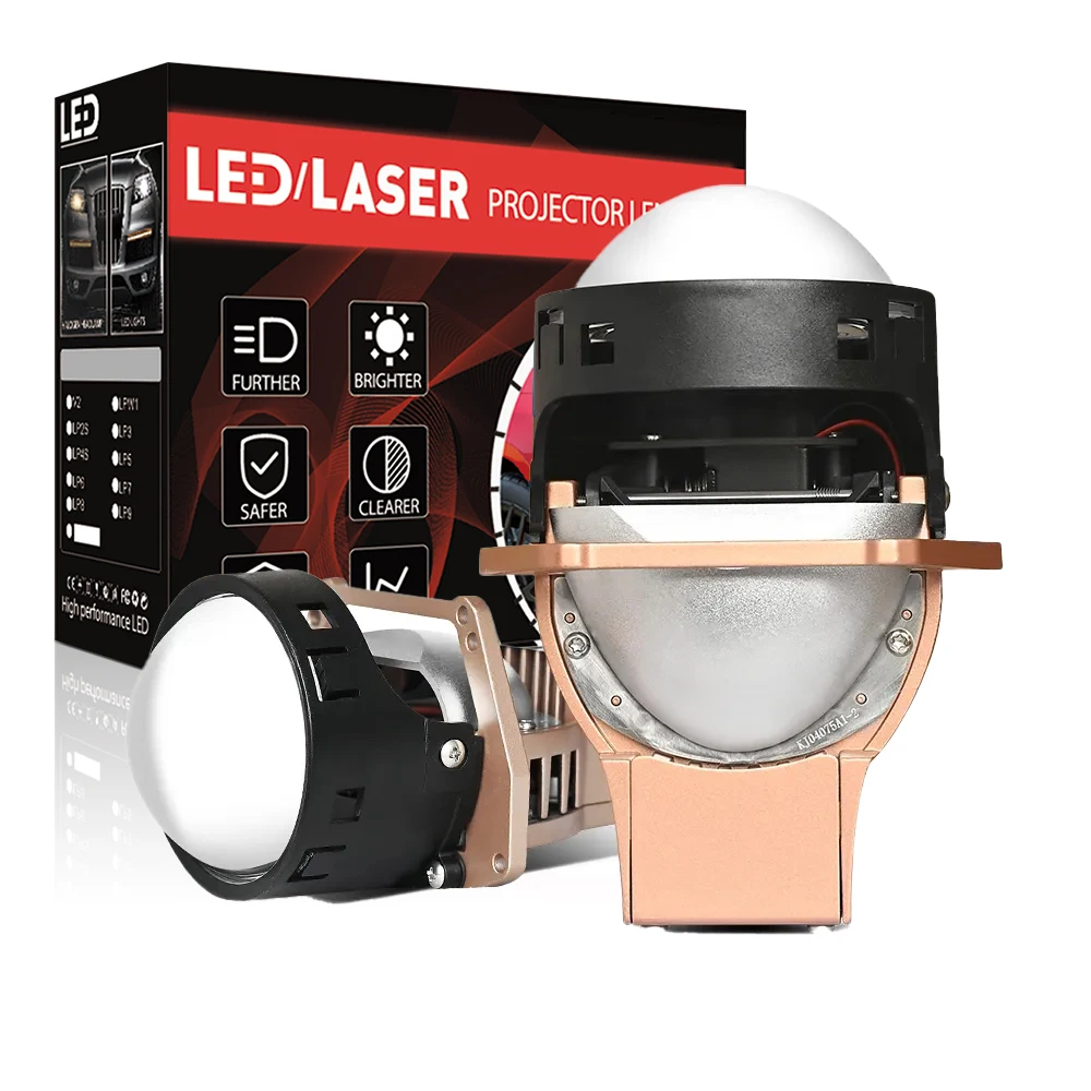 2025 K8 Model 12+6 Led Chips Led Headlights 65w High Power 3.0 Bi Led Projector Lens 6500k 12v High Low Beam Car Led Projector