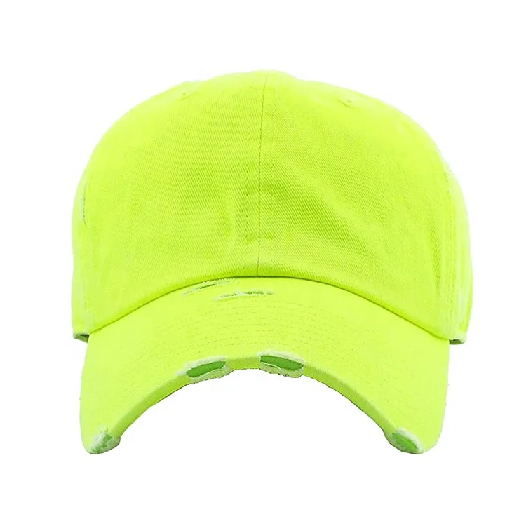 siicoo可水洗仿旧牛仔布接受定制徽标绿色棒球帽