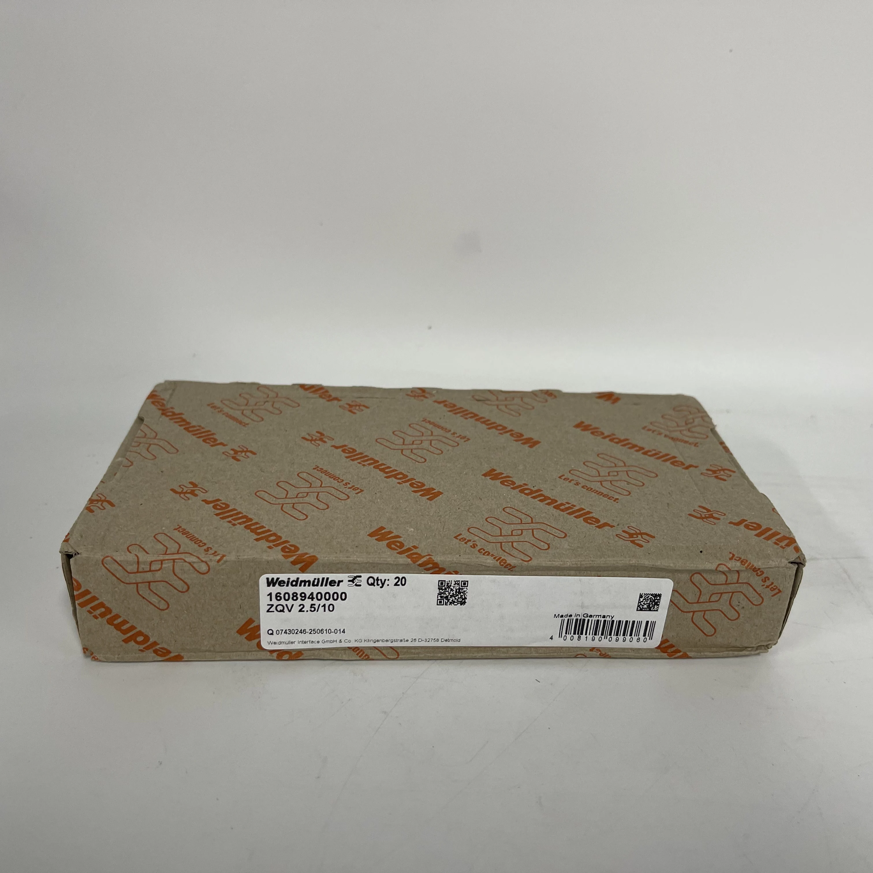 Weidmüller Terminal Block ZQV 2.5/10 1608940000 