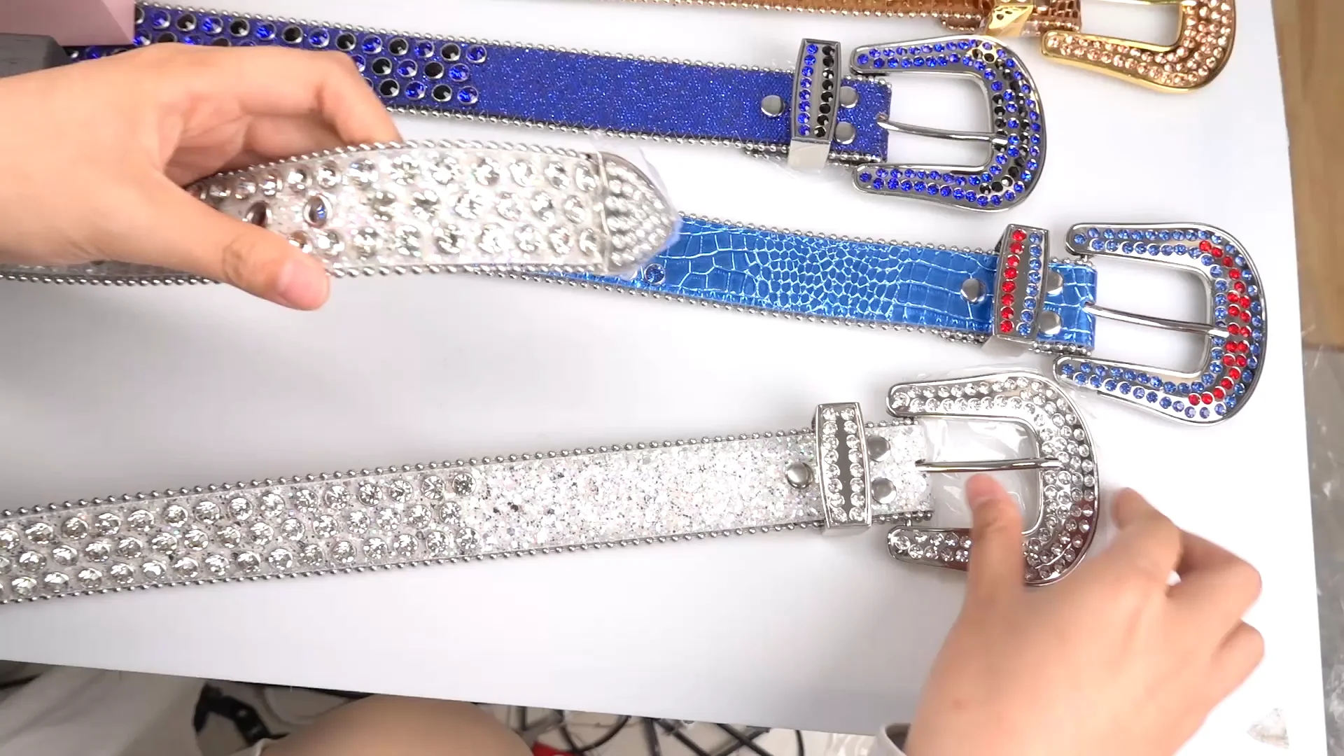 Designer Bb Belt Simon Belts For Men Women Shiny Diamond Belt Black Blue  White Multicolour With Bling Rhinestones As Gift Baiteng From 14,82 €