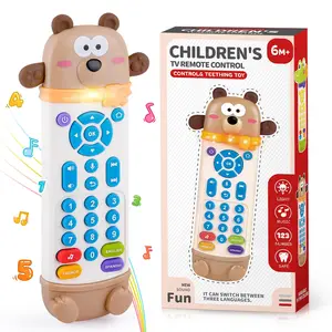 EPT Infant Sensory Music Teether Toddler Musical Light Early Education Toys Click and Count Baby TV Remote Toy