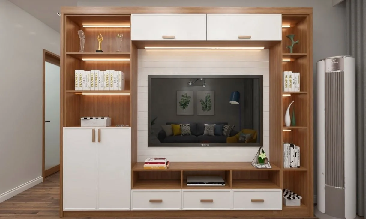 Modern Living Room Design Wood TV Table Cabinet Customized Color Size TV Stand Cabinet for Living Room Bedroom