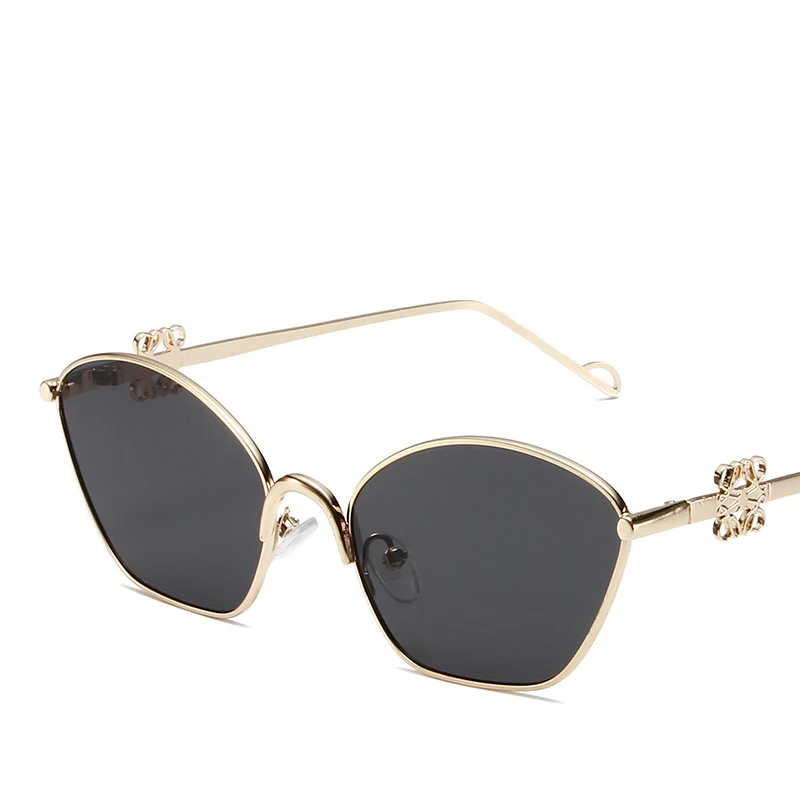 Shop Our Small Frame Oval Vintage Cat Eye Metal Sunglasses display picture 3
