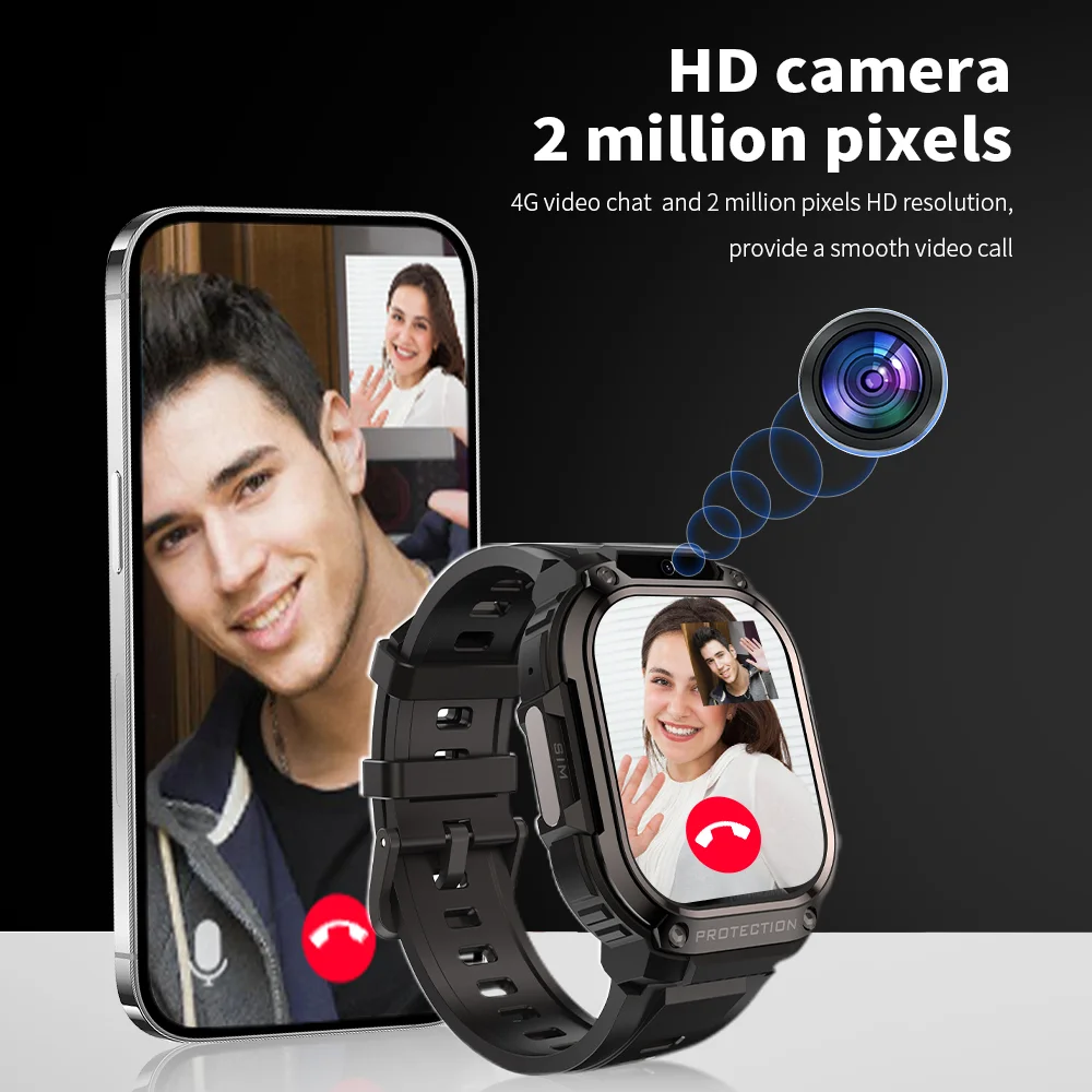 2024 New 4G Android Smartwatch Dm63 Amoled Screen Alarm Clock 2G+ 