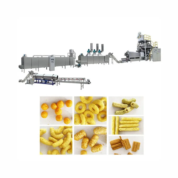 Corn Puffs Snack Making Machines Corn Sticks Puff Snack Extruder Machine Extruder Double Screw Extruder Used