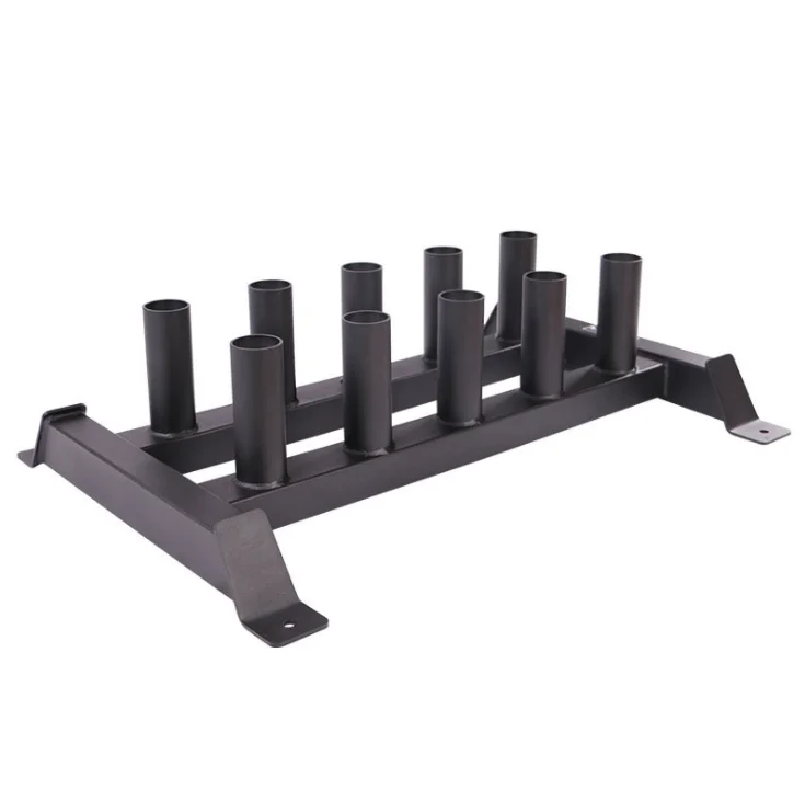 10 Holes Barbell Bar Storage Fitness Gym Exercise Barbell Rack Stand Vertical Bar Holder
