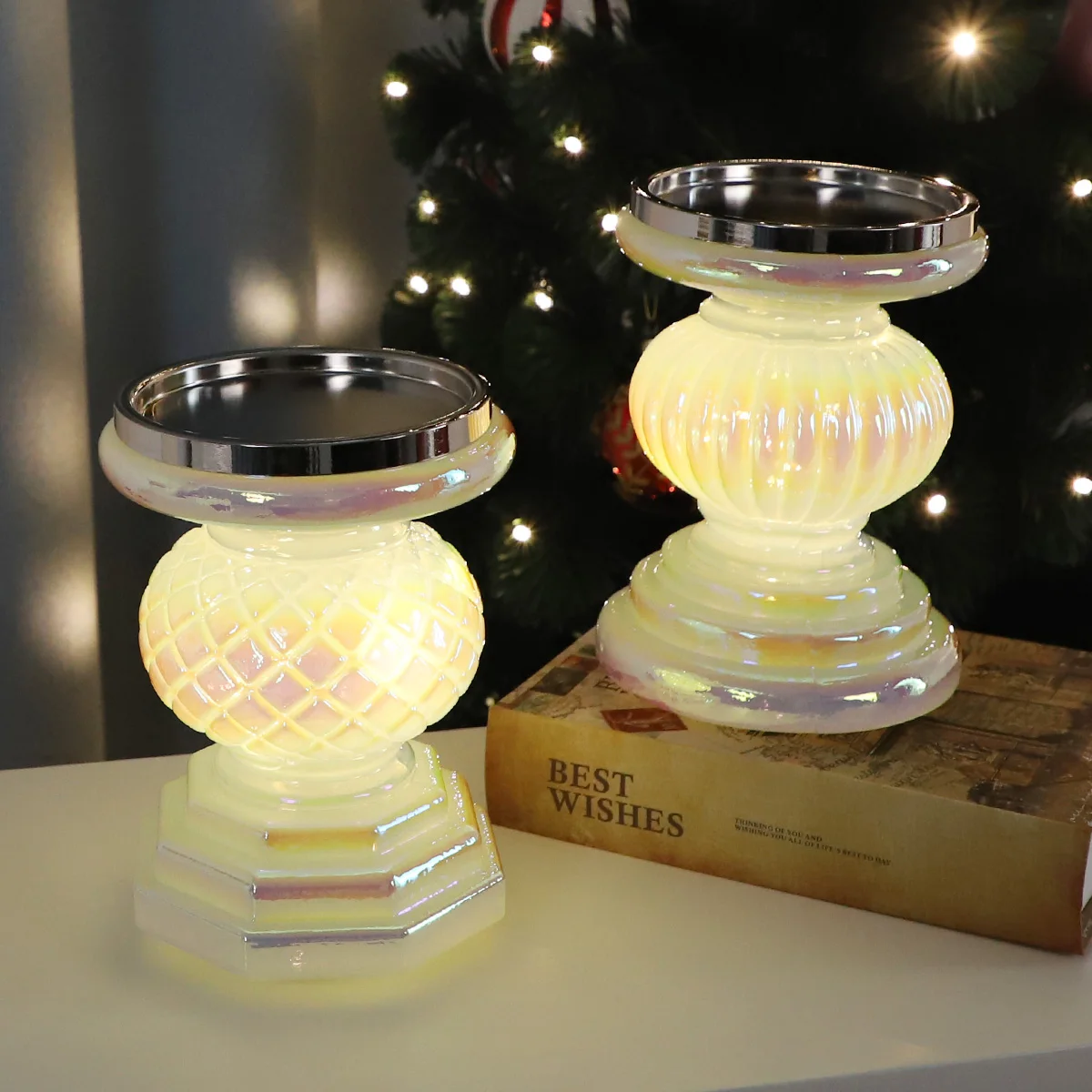 Glass Candle Holders, Lanterns, & Candle Jars  View larger image  Share Light luxury nordic wind glass candle hol