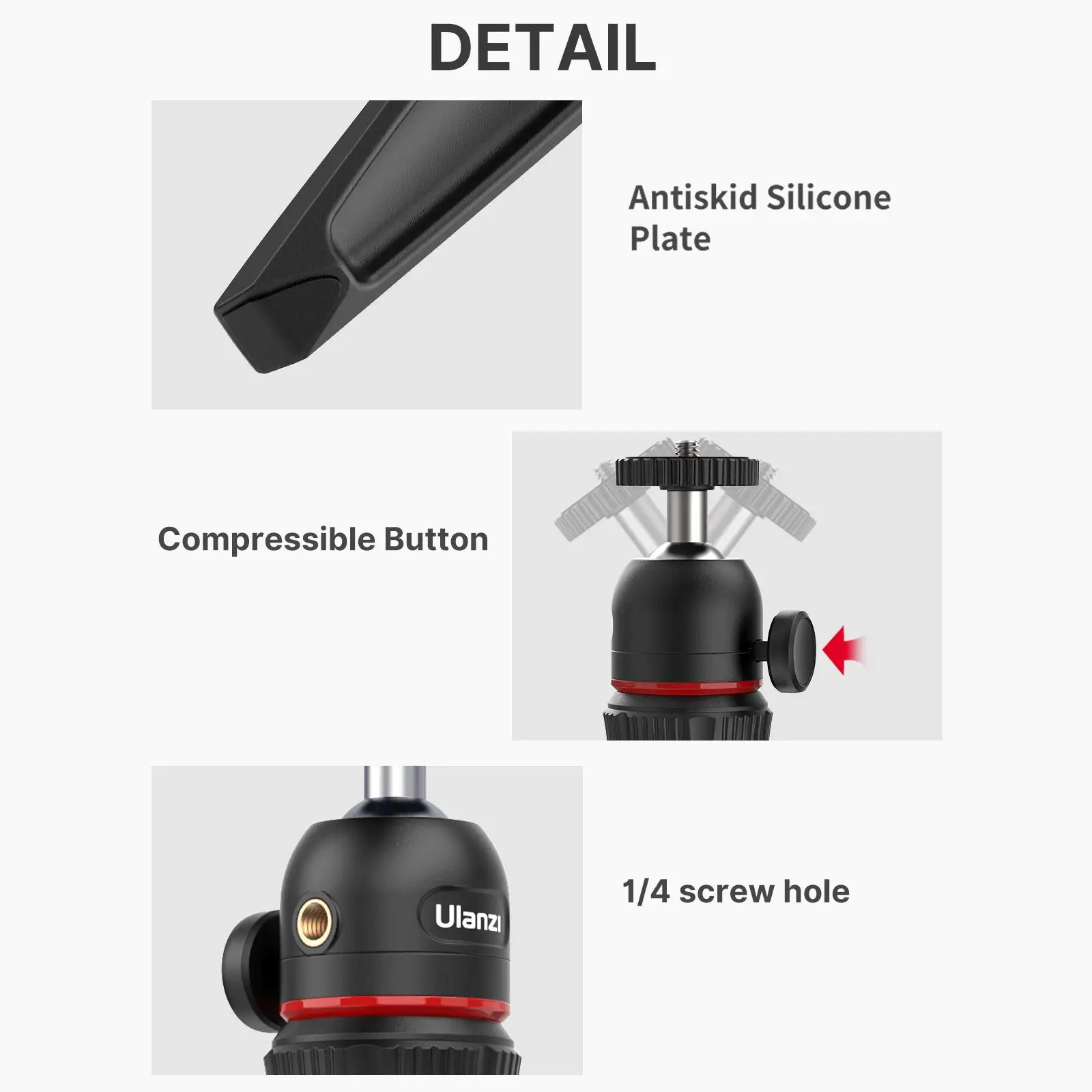 Ulanzi MT-17 камера мини Vlog штатив телефон карманный штатив-Трипод с ручкой Настольный штатив-Трипод стойка для iPhone веб-камеры проектор