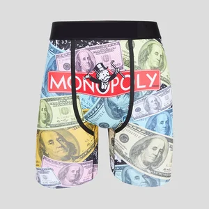 2022 Hot Sale Fabrics Cotton Mens Underwear Soft Stretchy Printed Long Leg Boxer Underwear for Men Ethka