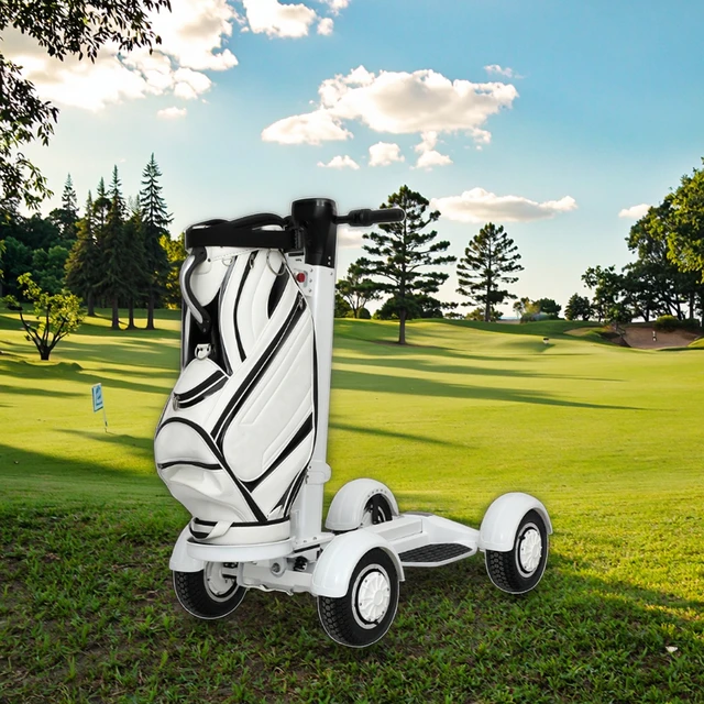 For ESWING 4-Wheel Golfboard Scooter Standing Club Car with Aluminium Motorized Golf Cart Push Cart Standing Golf Cart