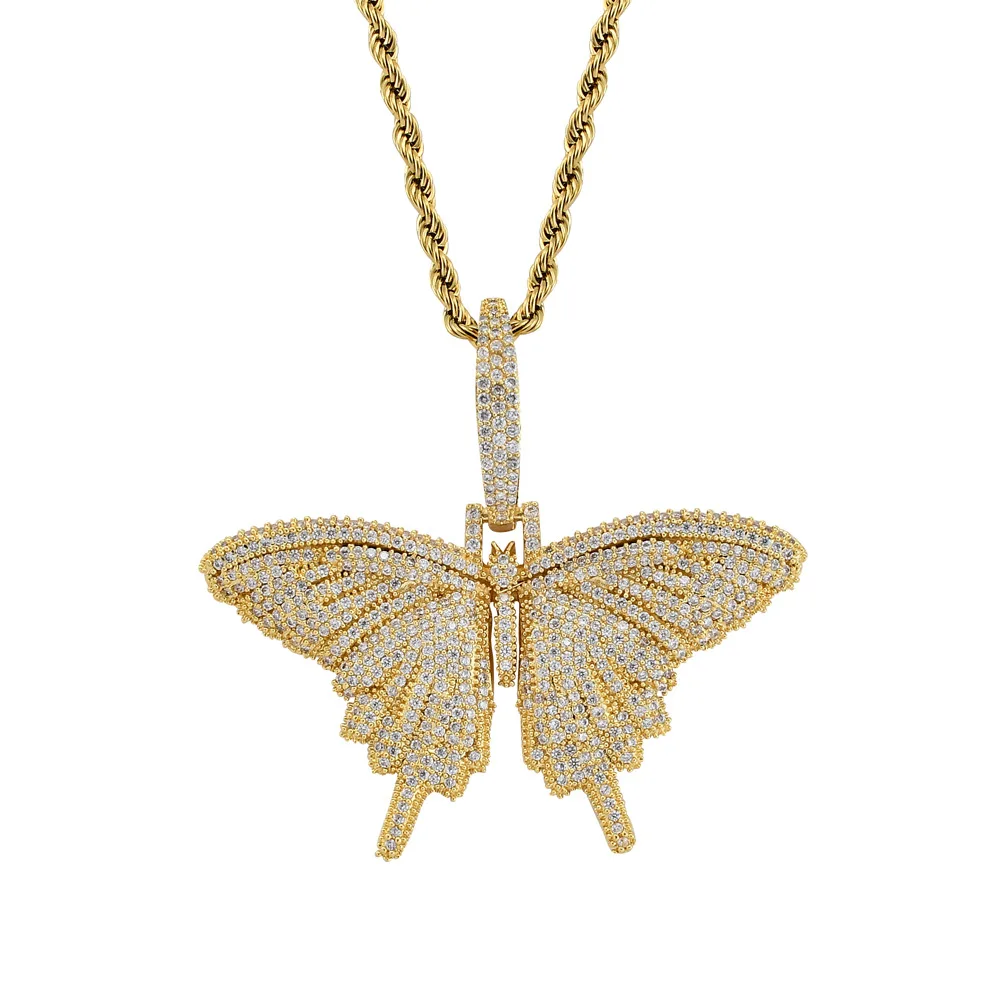 Wholesale HH Bling Empire Hip Hop Jewelry Cuban Link Butterfly