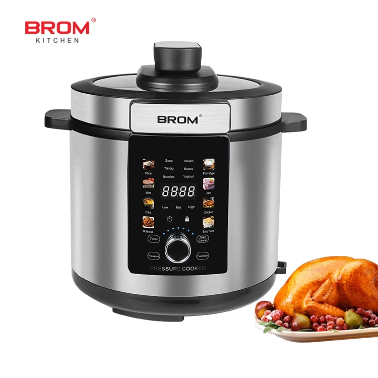 6L Fashion Body Commercial Multicooker Electric Pressure Cooker Non Stick Coating Price Digital Smart Pressure Cooker