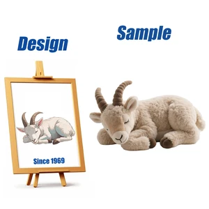 Shengye Custom Plush Toy Low Moq Animal Stuffed Doll Custom Soft Toys High Quality OEM Sleeping Antelope Cotton Plush Unisex