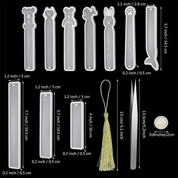 Silicone Bookmark Resin Mold DIY Bookmark Mould Epoxy Resin Casting Mold  Cute Styles DIY Crafts Making