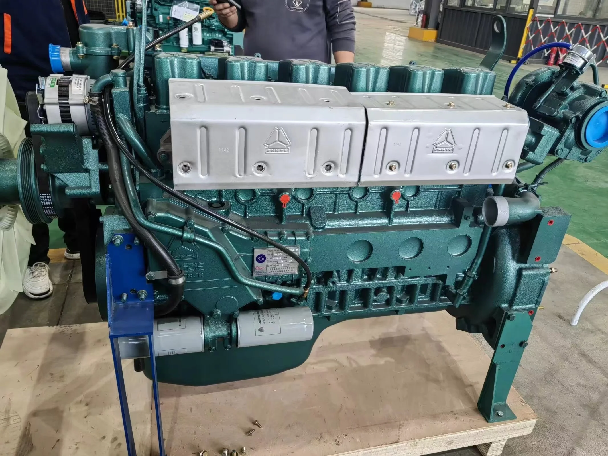 HOWO 371 Truck Engine Assembly 336-420 Horsepower New Condition Diesel Engine with Gear Box Model Howo