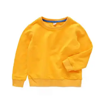Children Pullover Sweatshirts Unisex Solid Color Custom Logo Printing Kids Baby Boys' Hoodies Pure Color Sweatshirts for Boy
