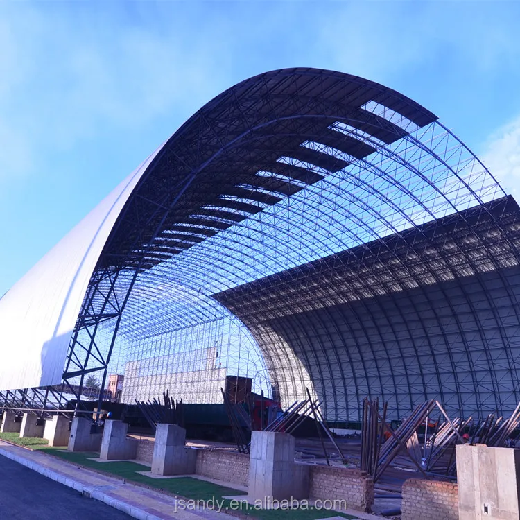 Prefab Steel Structure Arch Roof Building Space Frame Truss Barrel Vault Shed
