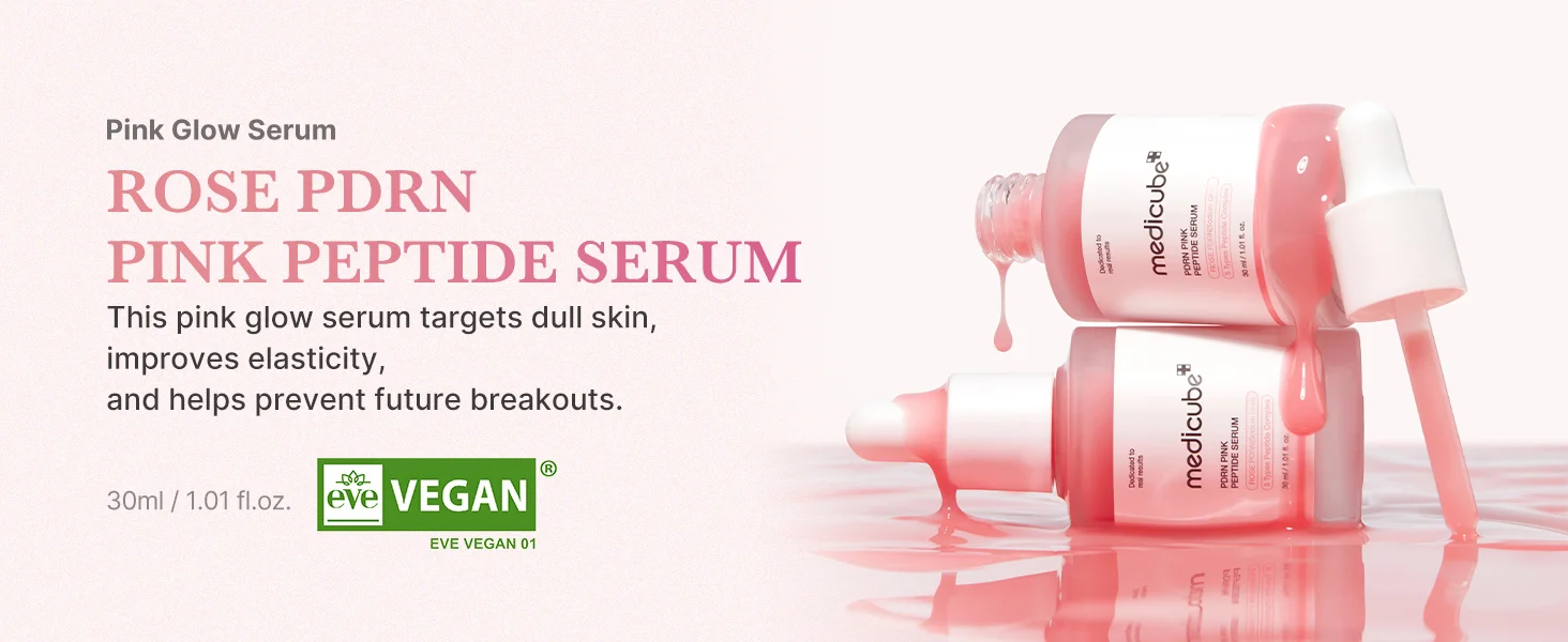 Wholesale Customized Same Medicube PDRN Pink Peptide Serum Korea Vegan Skincare Hydrating Moisturizing Firming Even Skin Tone