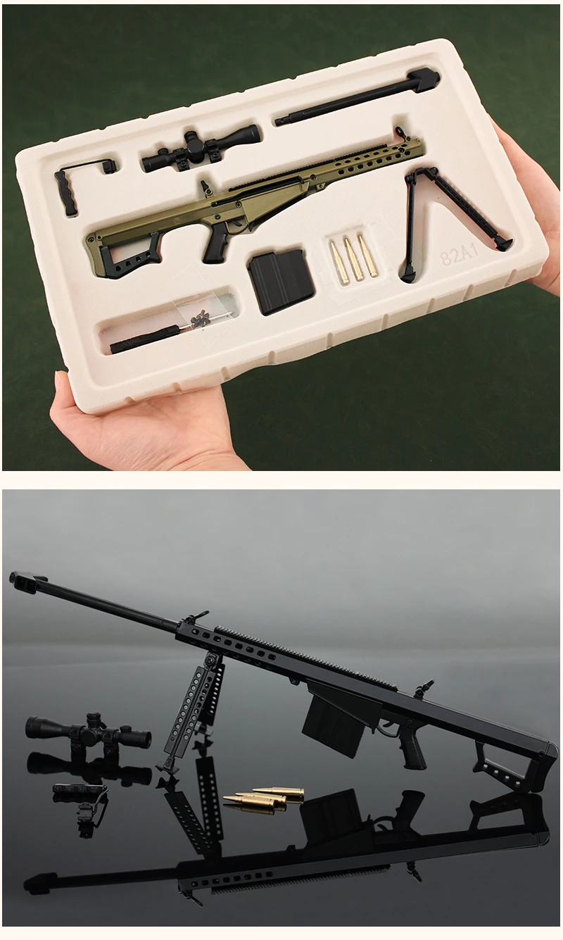 Metal Toy Gun Model Pistola Emulational Barrett Weapons Mini Miniature Camouflage Powerfull