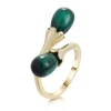 18k gold lab gemstones ring