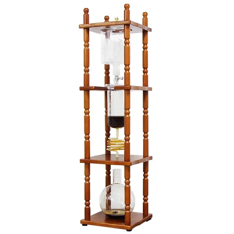 Cold Drip Brew Coffee Maker with Tower Wood Base Stand Color Optional
