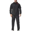 Men's all-black charge suit