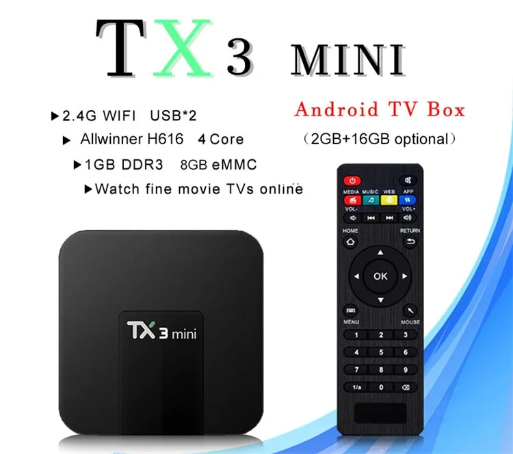 Factory Directly of Android TV BOX TX3 MINI Update From TX3 PRO Allwinner H616 Android 1G RAM 8G ROM Smart TV BOX