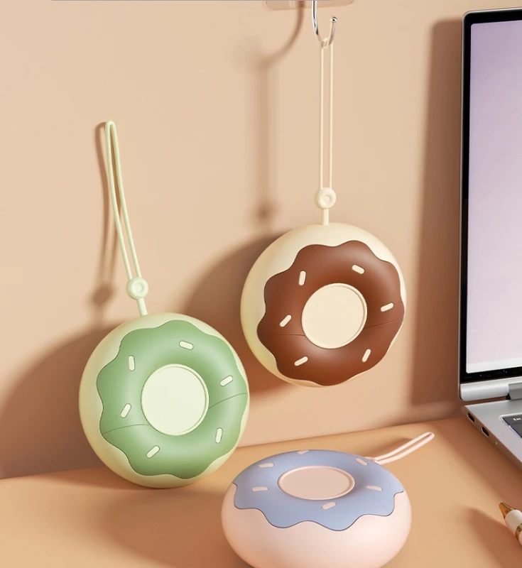 Sweet Donut Single Compartment Portable Hair Sticker Oblique Tear Type Hair Removal Tool Food Preservation Feature Household Use