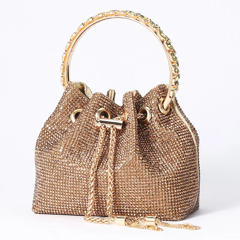 Borsa a secchiello con paillettes d'argento funky con ... - Shein