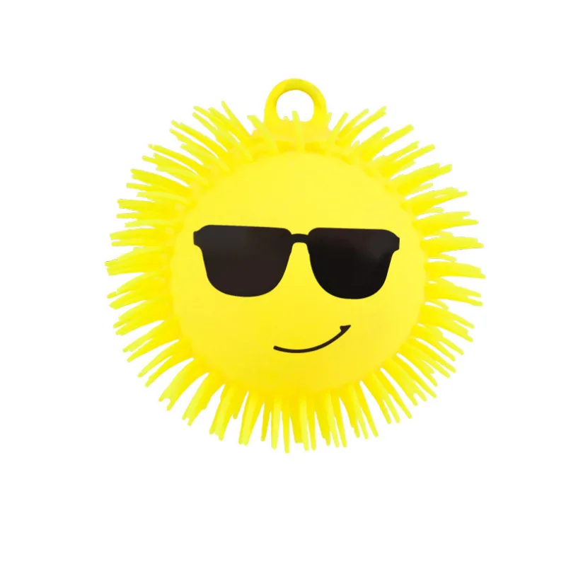 ❁⃘*.゜☆スマイルW☆❁⃘*.゜すのチル Smiling Squishy Face TPR LED Light up Flashing Elastic Toy