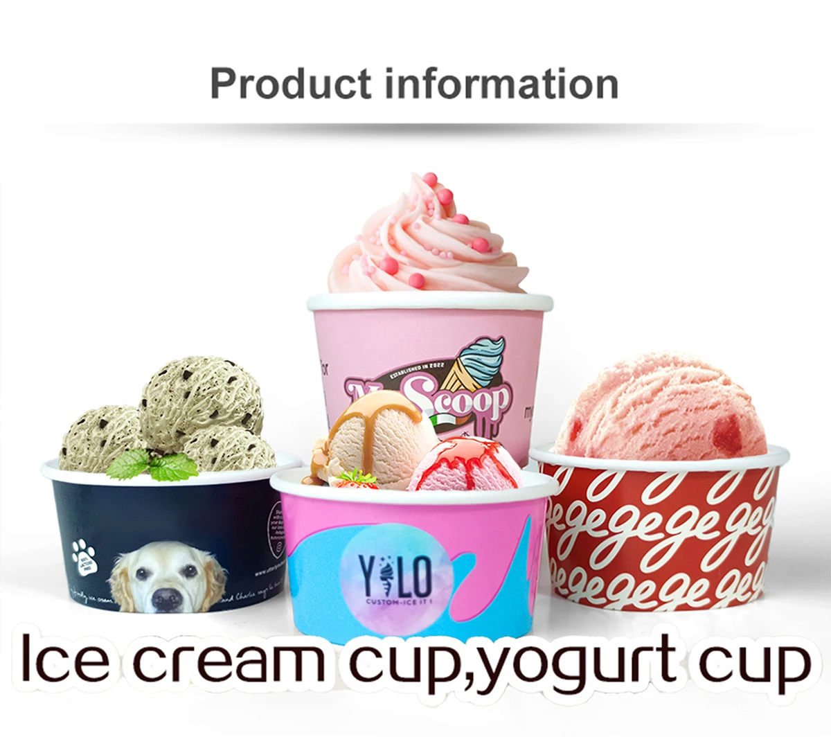 Eco-friendly Ice Cream Paper Cups - PLA Coated & Biodegradable