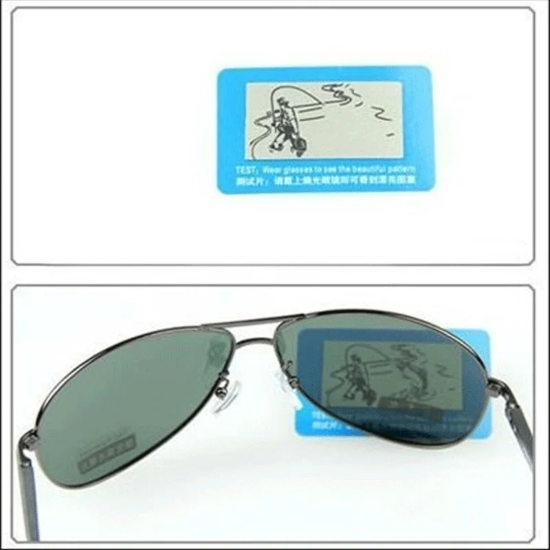 Wholesale Small Polarization Sunglasses Tester with Invisible Effect Polarized Lens Packaging in Paper Card-Eyewear Accessories