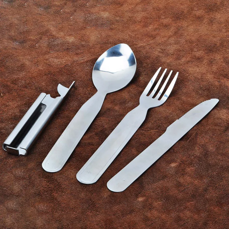 Reusable Camping Cutlery Travel Cutlery Set Portable Fork Spoon Knife