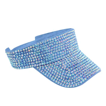 FF1464 Adjustable Summer Outdoor Visor Cap Bling Golf Tennis  display picture 1
