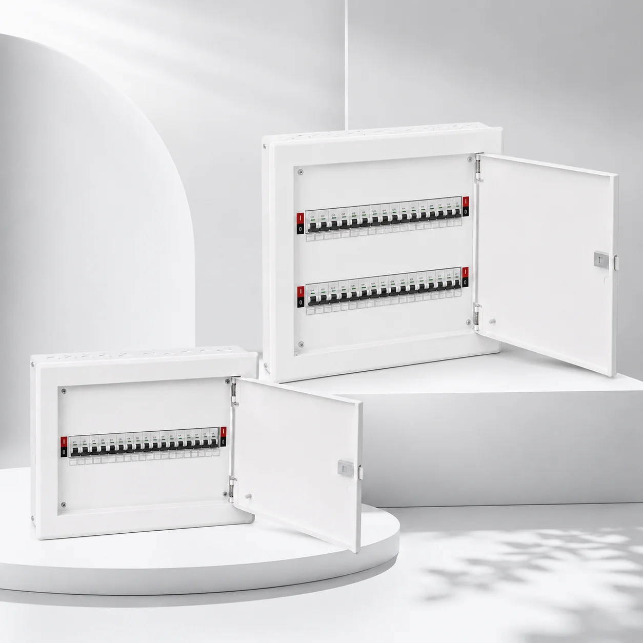 20 Ways 1/2/3/4/5/6/7 Row Steel Electrical Distribution Boards 1.2/1.5 mm Thickness RAL7032 Metal With Din Rail
