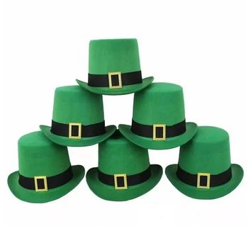 Wholesale Cheap St Patricks Day Shamrock Irish Green Leprechaun Top Hat