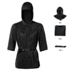 Black chain-style equestrian outfit (hat, shirt, belt)