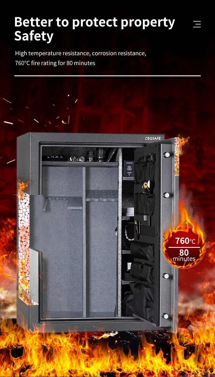 CEQSAFE Wholesale Professional Steel Security Digital Metal Electronic Gun Cabinet Safe Box supplier